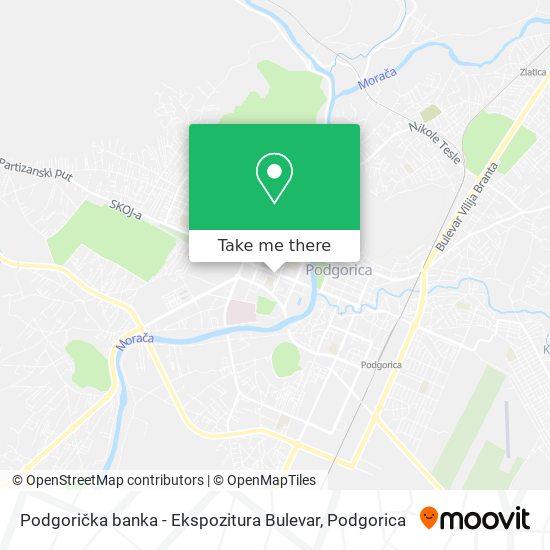 Podgorička banka - Ekspozitura Bulevar map