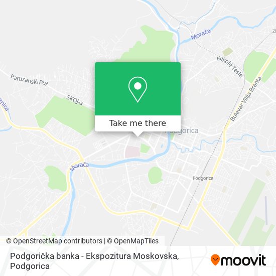 Podgorička banka - Ekspozitura Moskovska map