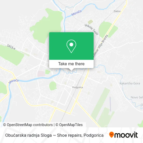 Obućarska radnja Sloga ~ Shoe repairs map