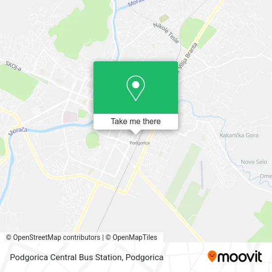 Podgorica Central Bus Station map