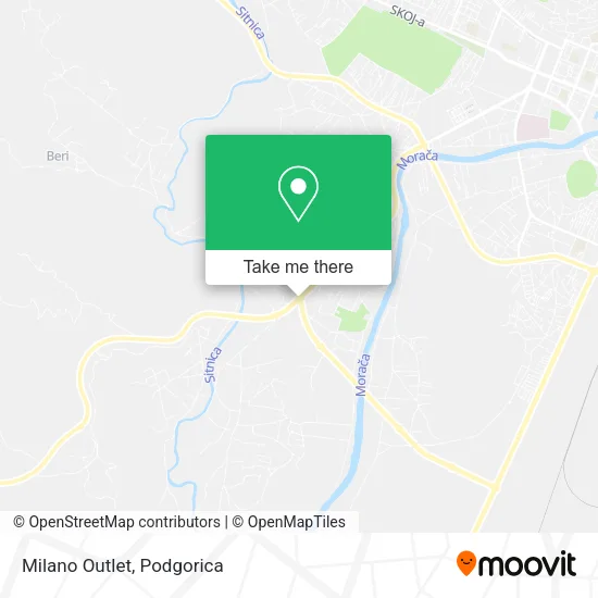 Milano Outlet map