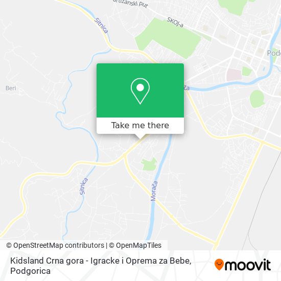 Kidsland Crna gora - Igracke i Oprema za Bebe map