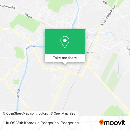 Ju OS Vuk Karadzic Podgorica map