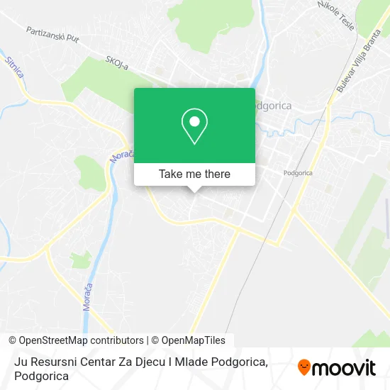 Ju Resursni Centar Za Djecu I Mlade Podgorica map