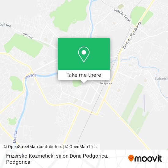 Karta Frizersko Kozmeticki salon Dona Podgorica