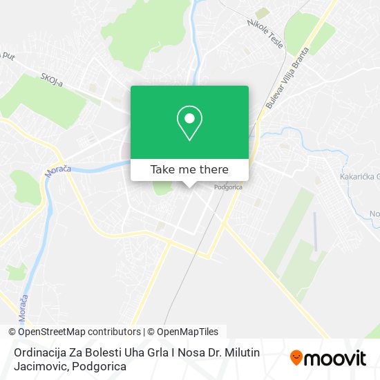 Ordinacija Za Bolesti Uha Grla I Nosa Dr. Milutin Jacimovic map