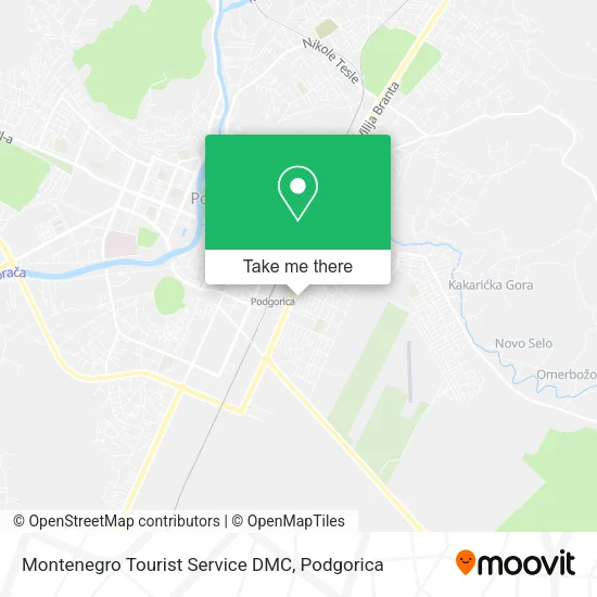 Montenegro Tourist Service DMC map