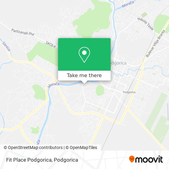 Fit Place Podgorica map