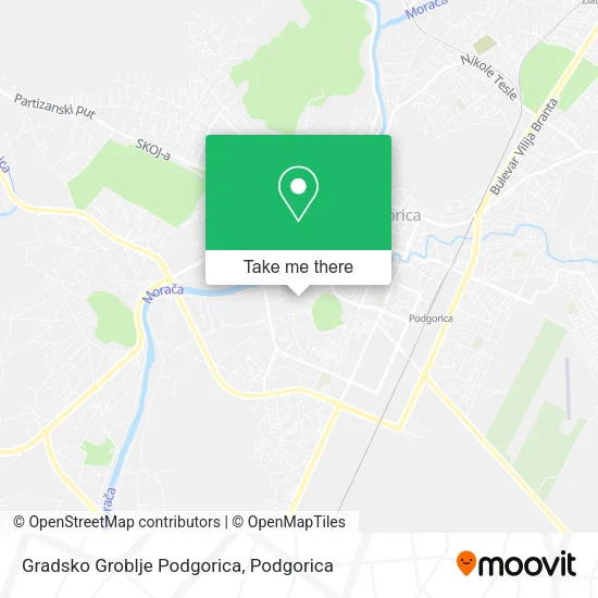 Gradsko Groblje Podgorica map