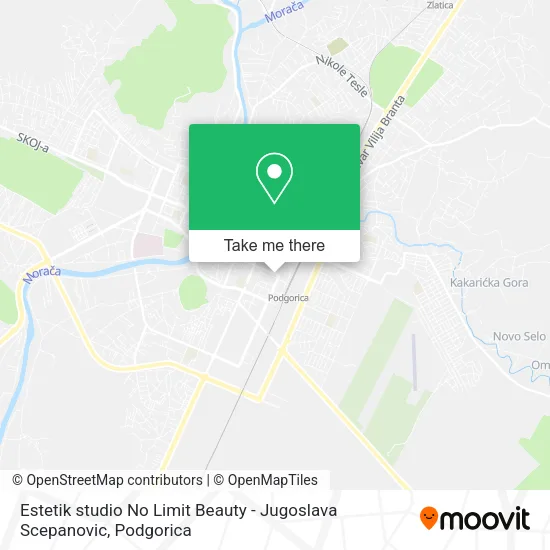 Estetik studio No Limit Beauty - Jugoslava Scepanovic map