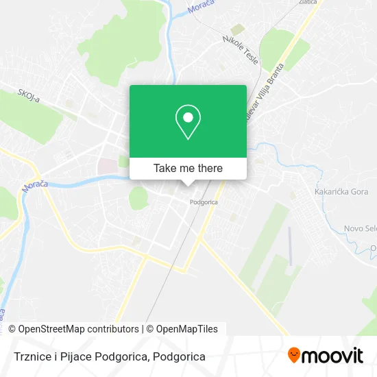 Trznice i Pijace Podgorica map