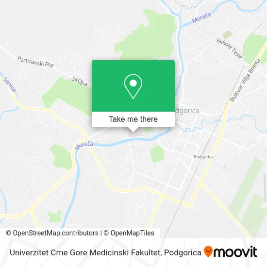 Univerzitet Crne Gore Medicinski Fakultet map