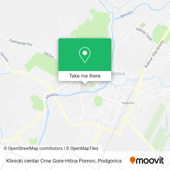 Karta Klinicki centar Crne Gore-Hitna Pomoc