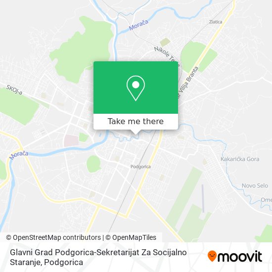 Karta Glavni Grad Podgorica-Sekretarijat Za Socijalno Staranje