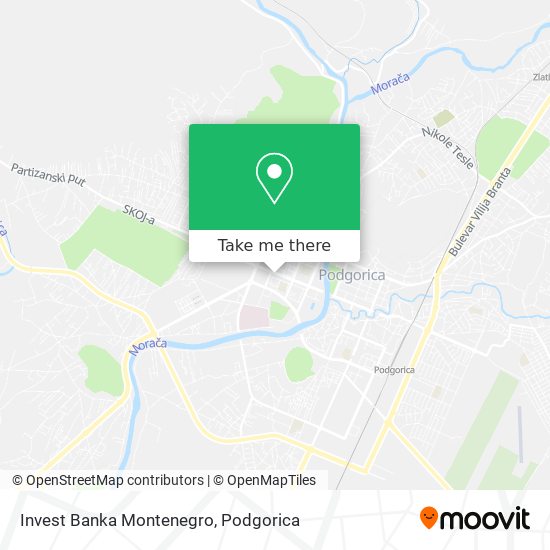 Invest Banka Montenegro map