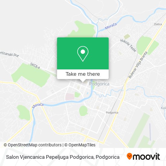 Salon Vjencanica Pepeljuga Podgorica map