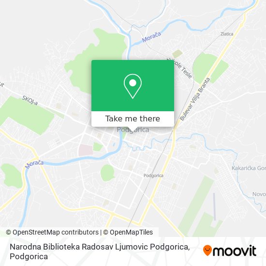 Narodna Biblioteka Radosav Ljumovic Podgorica map