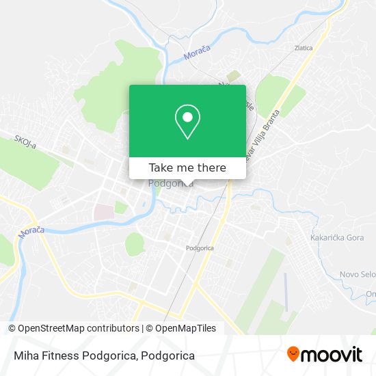 Miha Fitness Podgorica map