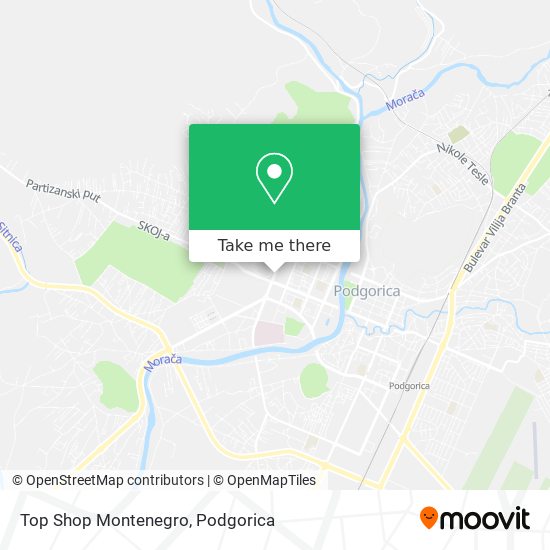 Top Shop Montenegro map