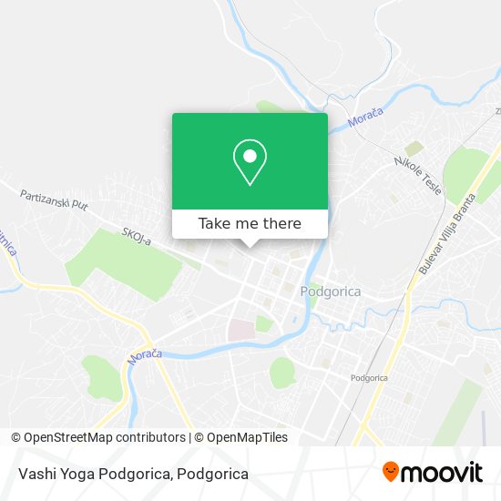 Vashi Yoga Podgorica map
