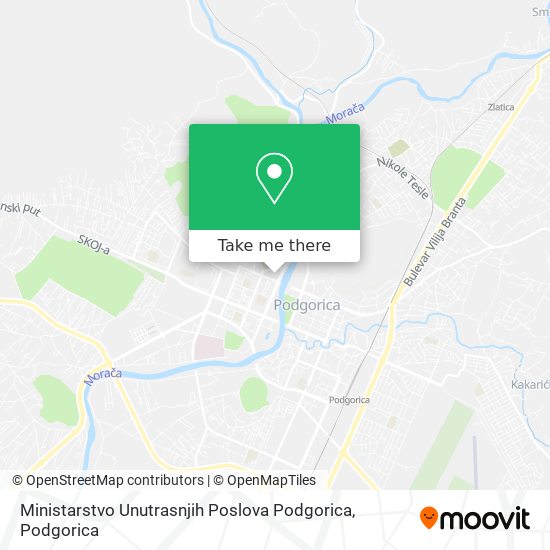 Ministarstvo Unutrasnjih Poslova Podgorica map