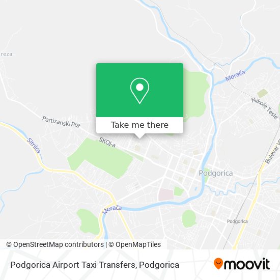 Podgorica Airport Taxi Transfers map