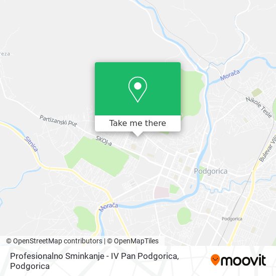 Profesionalno Sminkanje - IV Pan Podgorica map