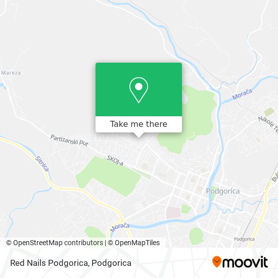 Red Nails Podgorica map