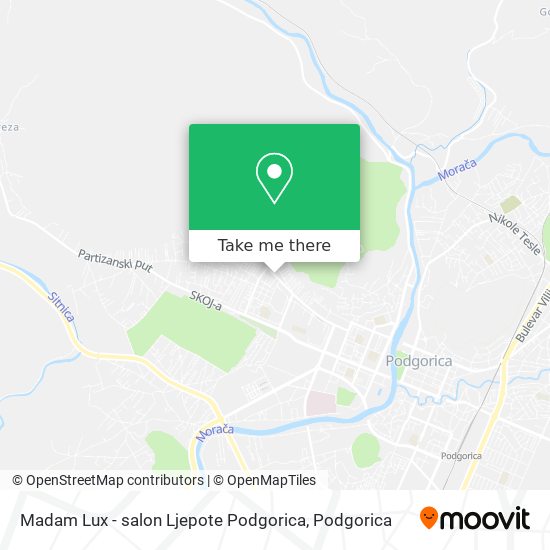 Madam Lux - salon Ljepote Podgorica map
