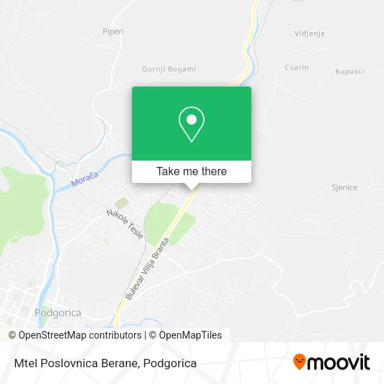 Mtel Poslovnica Berane map