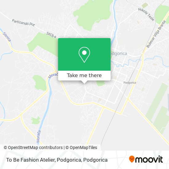 To Be Fashion Atelier, Podgorica map