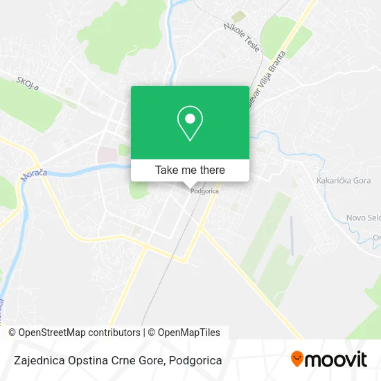 Zajednica Opstina Crne Gore map