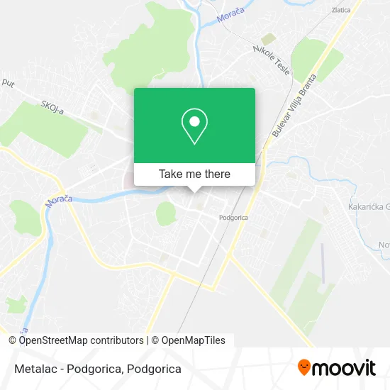 Metalac - Podgorica map