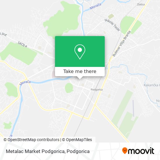 Metalac Market Podgorica map