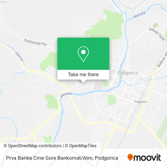 Prva Banka Crne Gore Bankomat / Atm map
