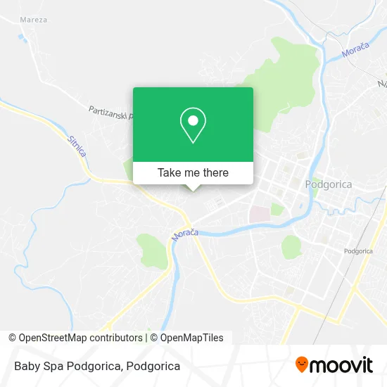 Baby Spa Podgorica map