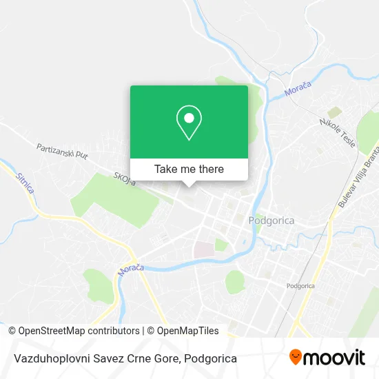 Vazduhoplovni Savez Crne Gore map