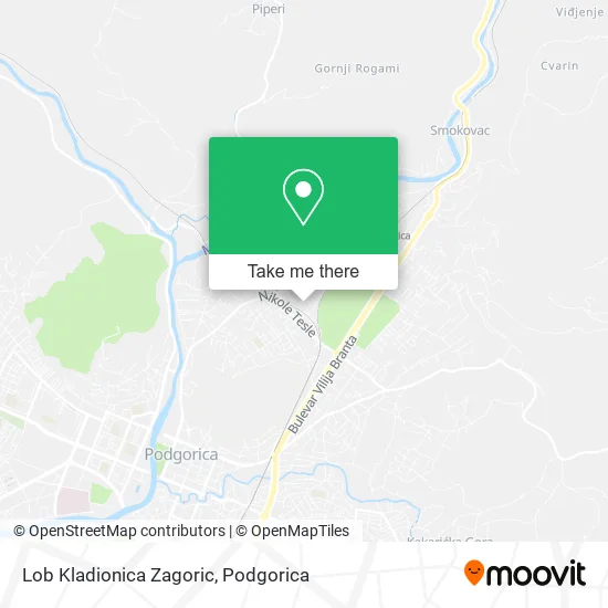 Lob Kladionica Zagoric map