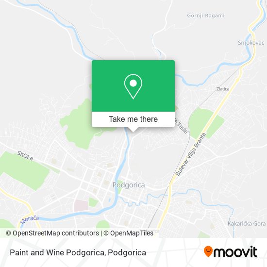 Paint and Wine Podgorica map