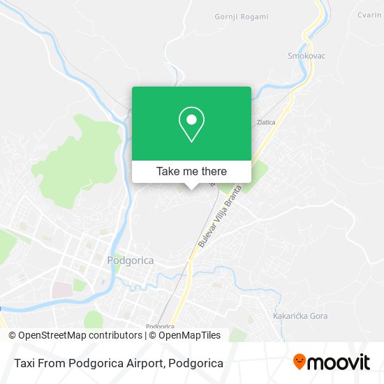 Karta Taxi From Podgorica Airport
