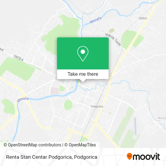 Renta Stan Centar Podgorica map