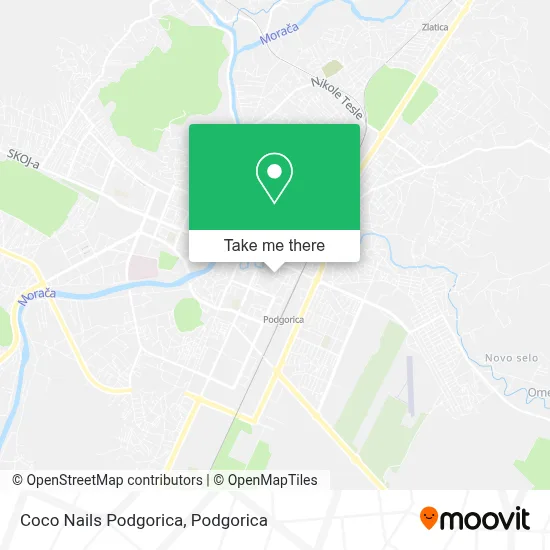 Coco Nails Podgorica map