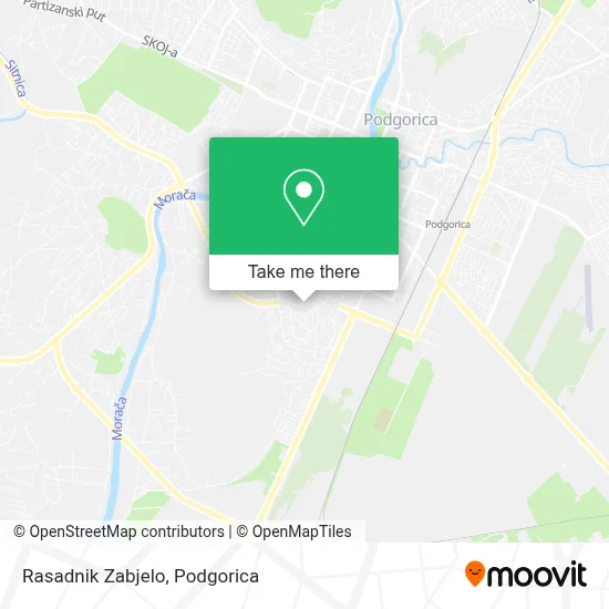 Rasadnik Zabjelo map