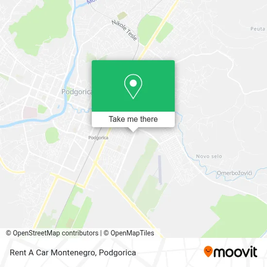 Rent A Car Montenegro map