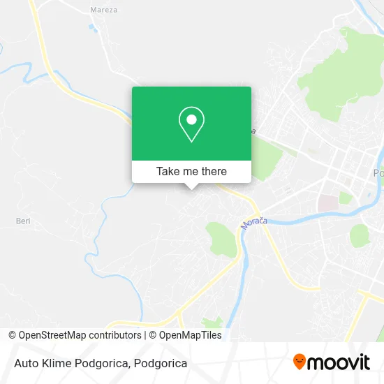 Auto Klime Podgorica map