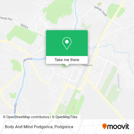Body And Mind Podgorica map