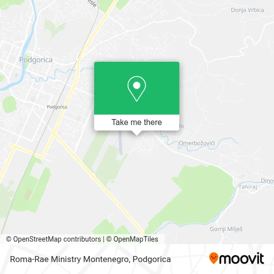 Roma-Rae Ministry Montenegro map