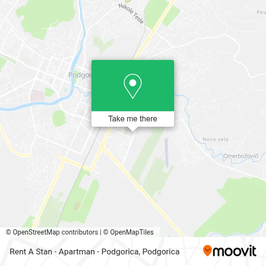 Rent A Stan - Apartman - Podgorica map