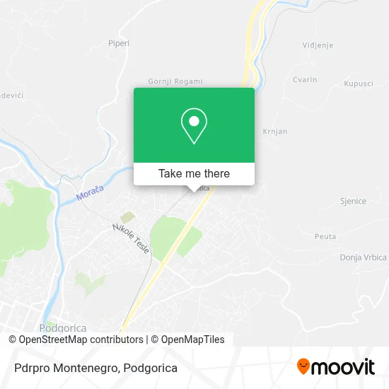 Pdrpro Montenegro map