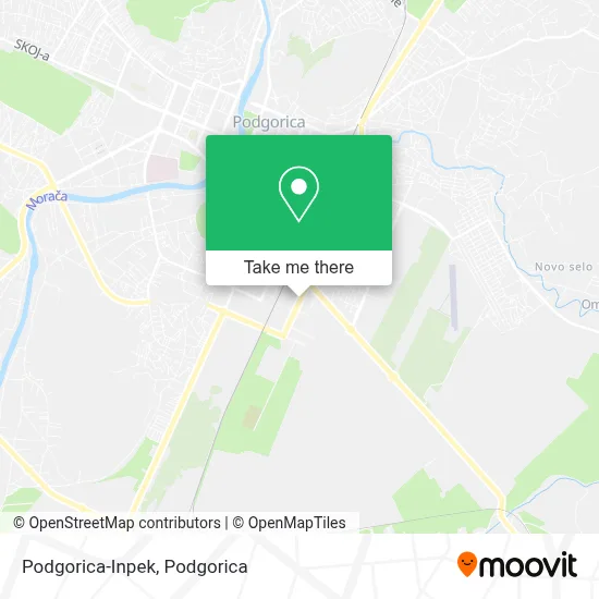 Podgorica-Inpek map